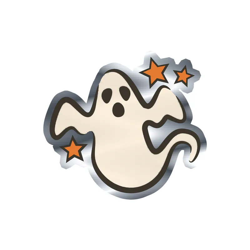 Ghost - Silver Chrome Vinyl Decal - Custom Size