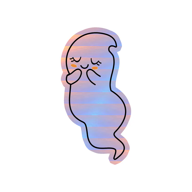 Ghost - Holographic Vinyl Decal - Custom Size