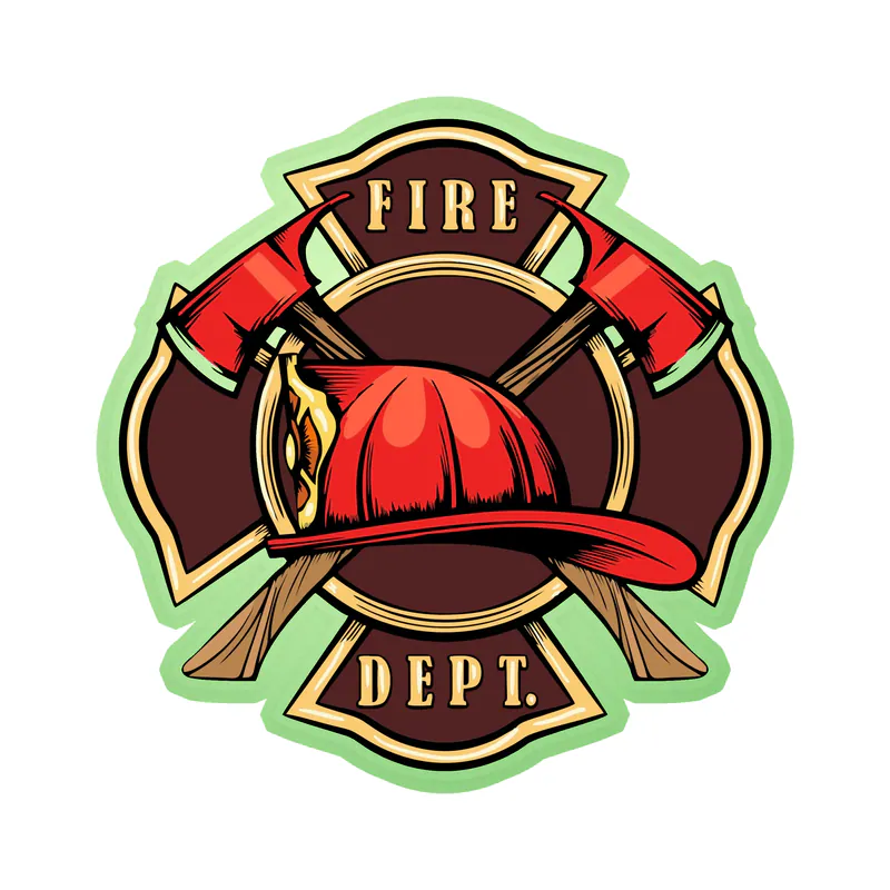 Fire Department - Glow in the Dark Vinyl Decal