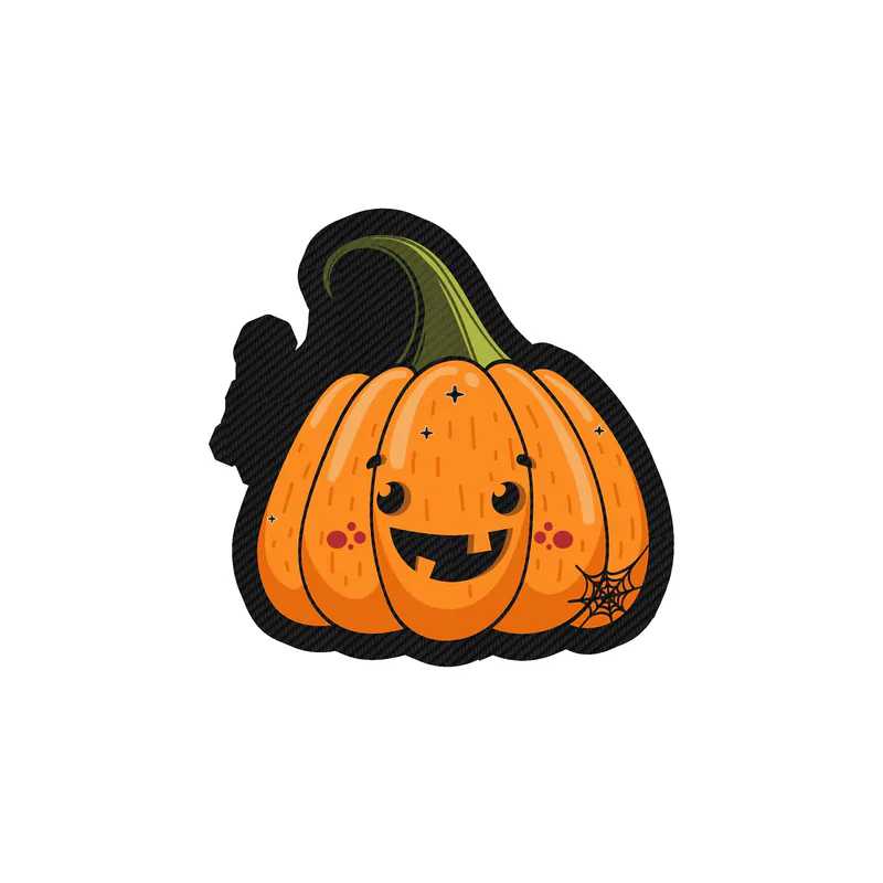 Pumpkin Carbon Fiber Vinyl Decal - Custom Size