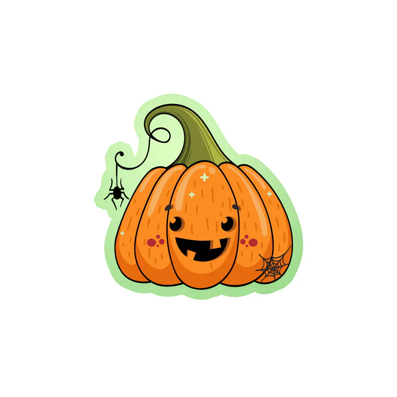 Pumpkin Glow in the Dark Vinyl Decal - Custom Size