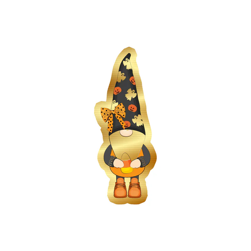 Gnomes Gold Chrome Vinyl Decal - Custom Size