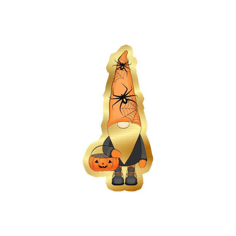 Gnomes Gold Chrome Vinyl Decal - Custom Size