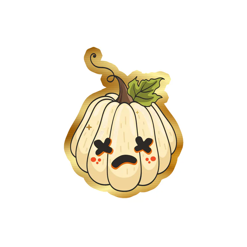 Pumpkin Gold Chrome Vinyl Decal - Custom Size
