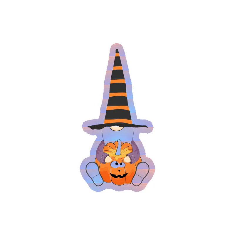 Gnomes Holographic Vinyl Decal - Custom Size