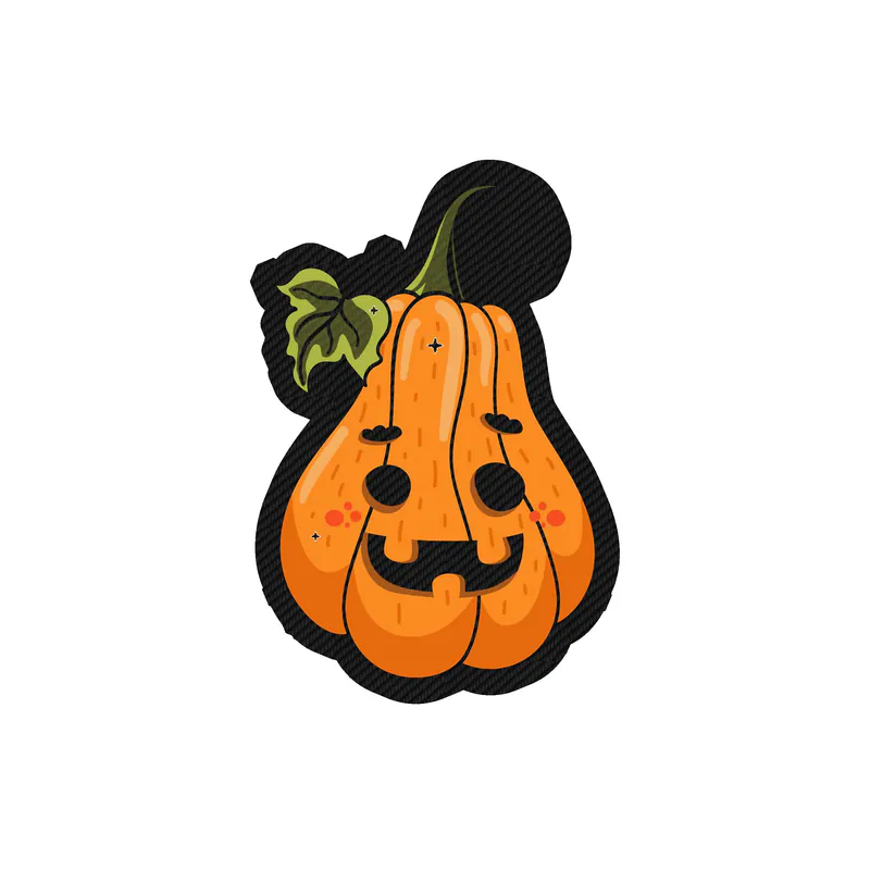 Pumpkin Carbon Fiber Vinyl Decal - Custom Size
