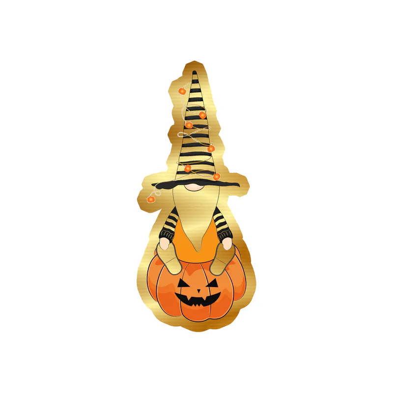 Gnomes Gold Chrome Vinyl Decal - Custom Size