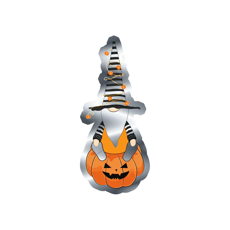 Gnomes Silver Chrome Vinyl Decal - Custom Size