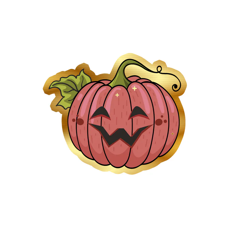 Pumpkin Gold Chrome Vinyl Decal - Custom Size