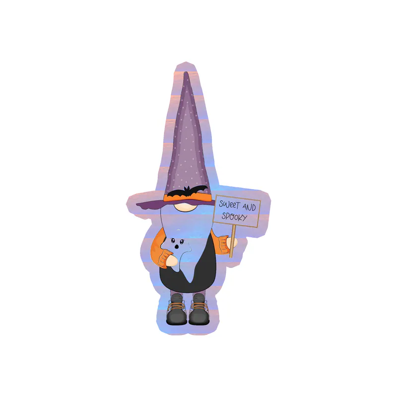 Gnomes Holographic Vinyl Decal - Custom Size