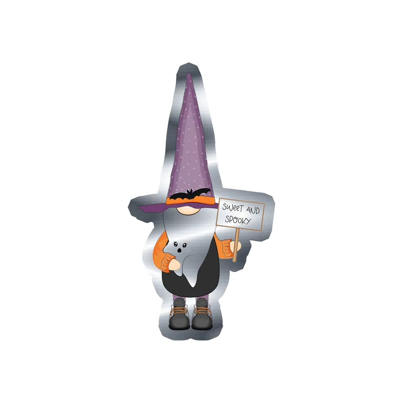 Gnomes Silver Chrome Vinyl Decal - Custom Size