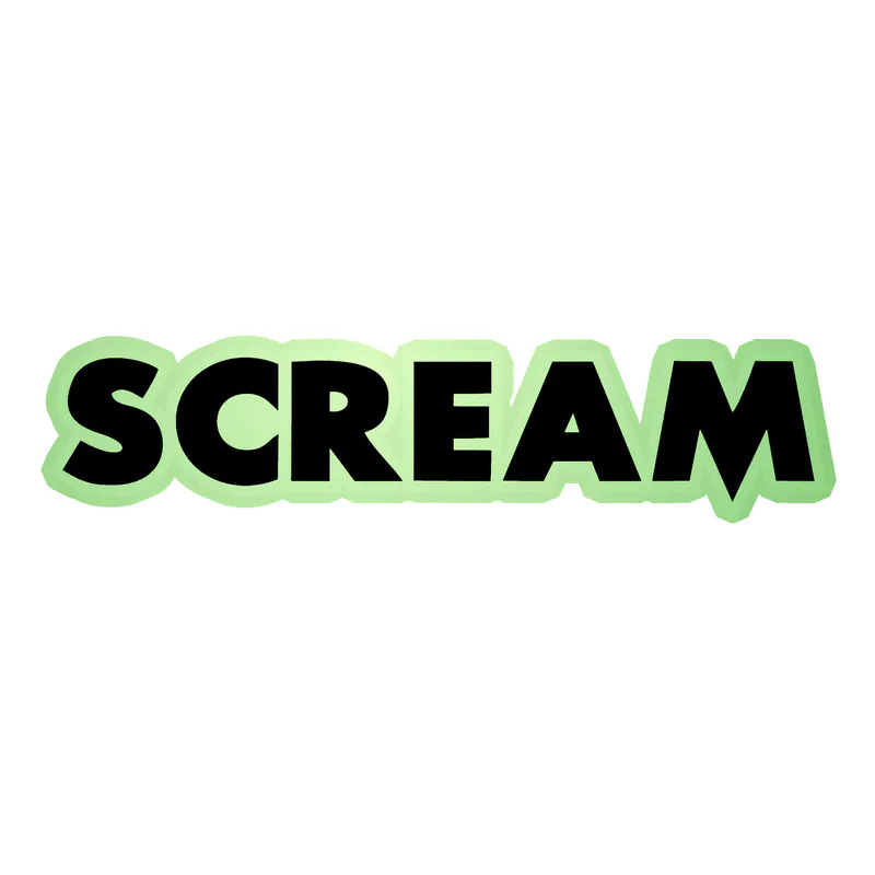 Scream - Glow in the Dark Vinyl Decal - Custom Size