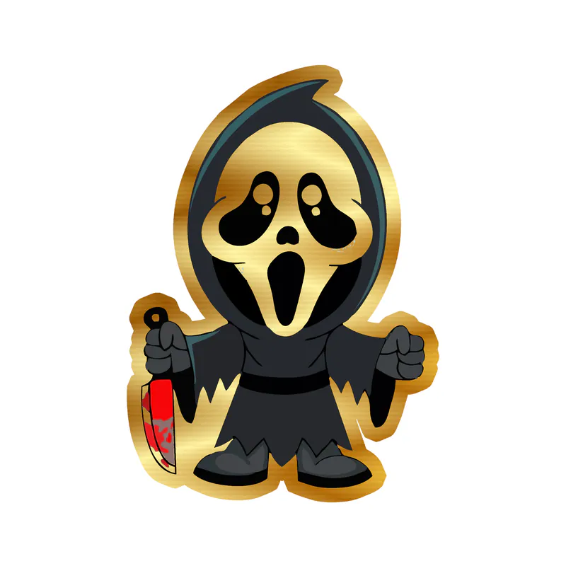 Scream - Gold Chrome Vinyl Decal - Custom Size