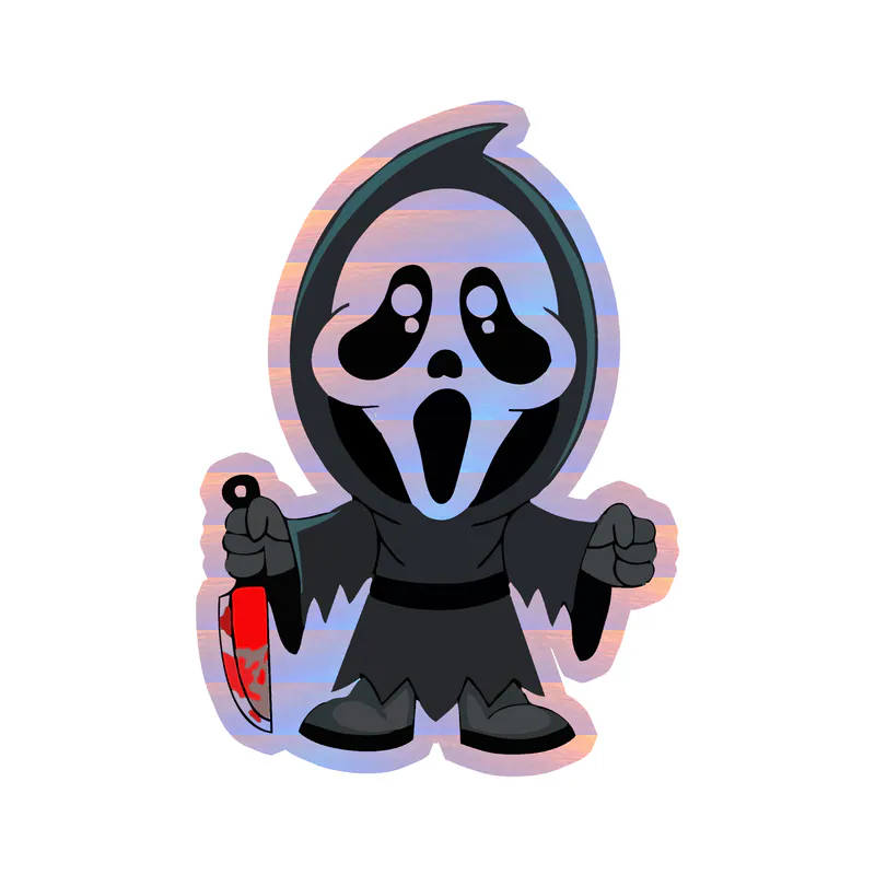 Scream - Holographic Vinyl Decal - Custom Size