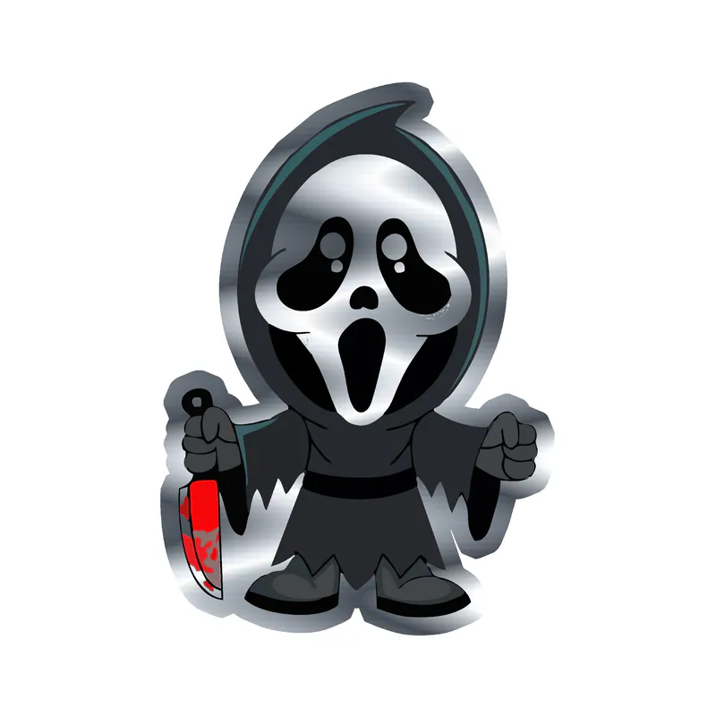Scream - Silver Chrome Vinyl Decal - Custom Size