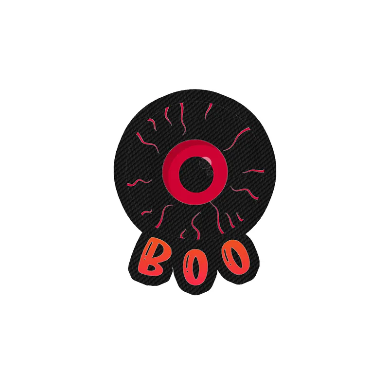 Boo Carbon Fiber Vinyl Decal - Custom Size