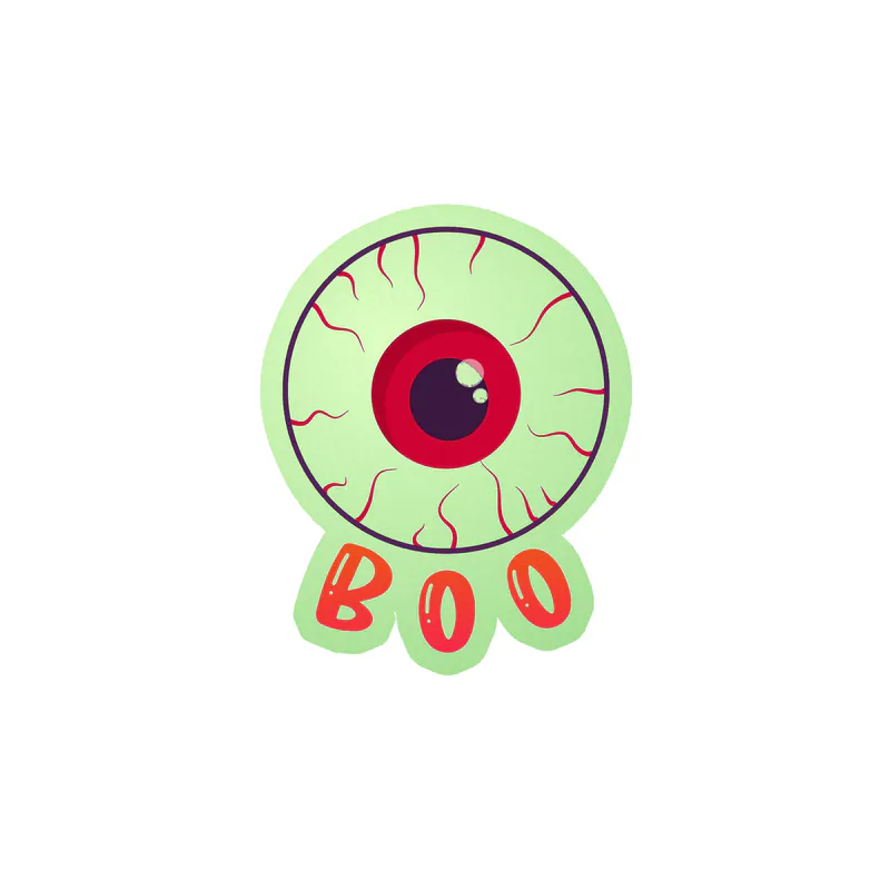 Boo Glow in the Dark Vinyl Decal - Custom Size