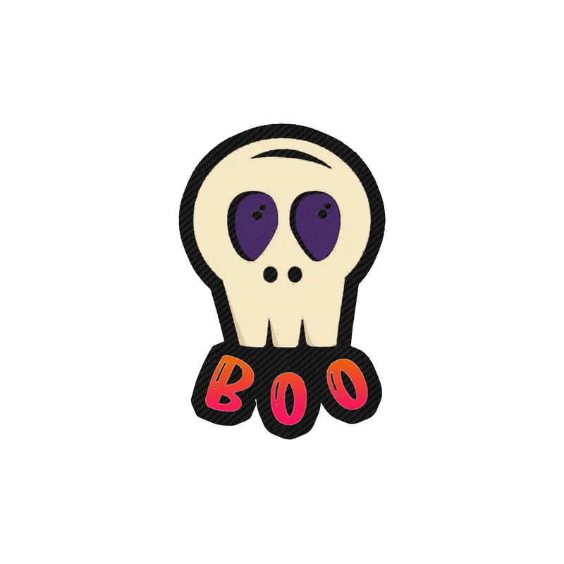 Boo Carbon Fiber Vinyl Decal - Custom Size