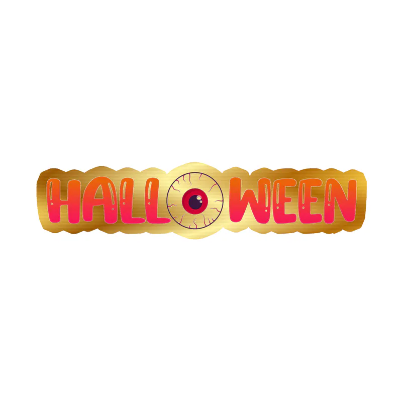 Halloween Gold Chrome Vinyl Decal - Custom Size