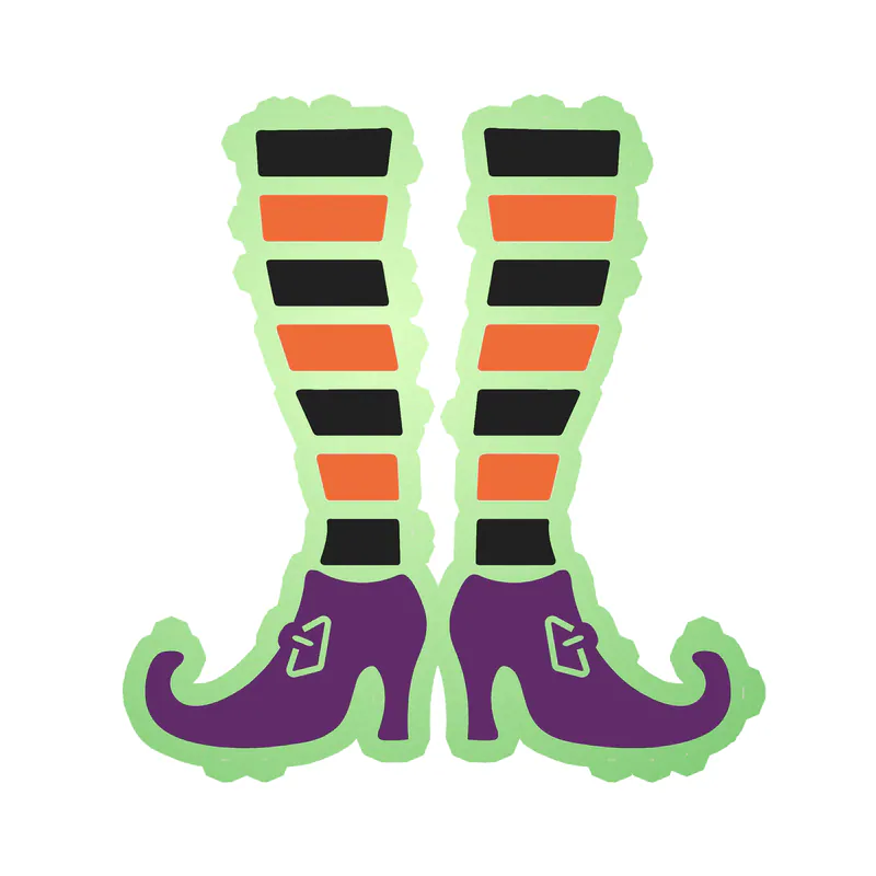 Witch Legs Glow in the Dark Vinyl Decal - Custom Size
