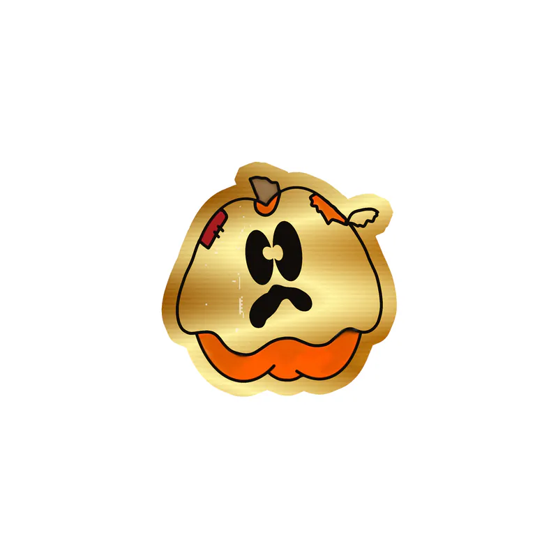 Pumpkin Gold Chrome Vinyl Decal - Custom Size