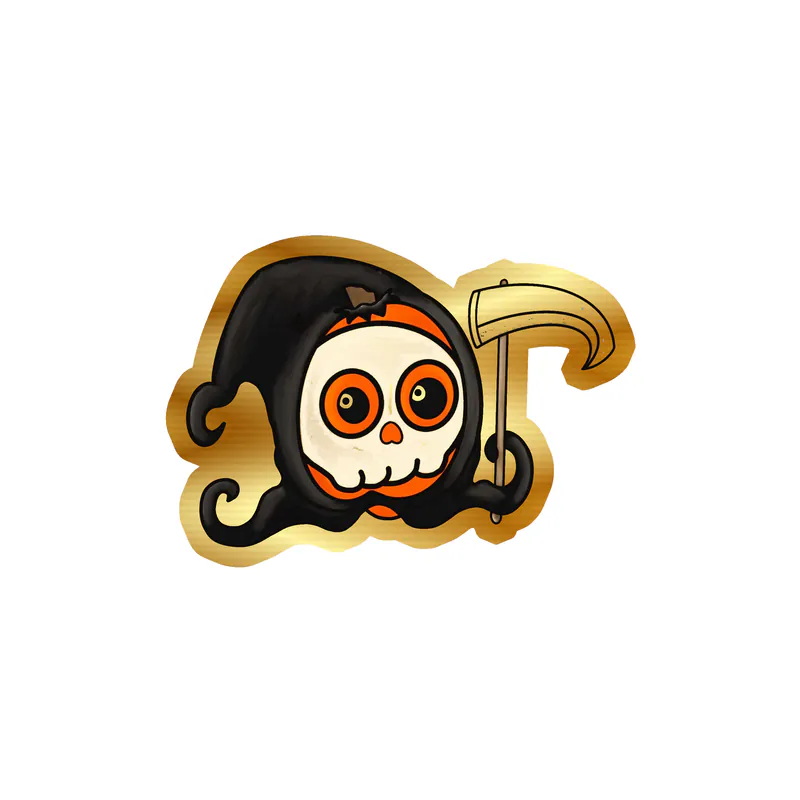 Pumpkin Gold Chrome Vinyl Decal - Custom Size