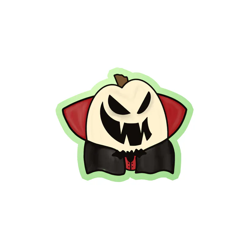 Pumpkin Glow in the Dark Vinyl Decal - Custom Size