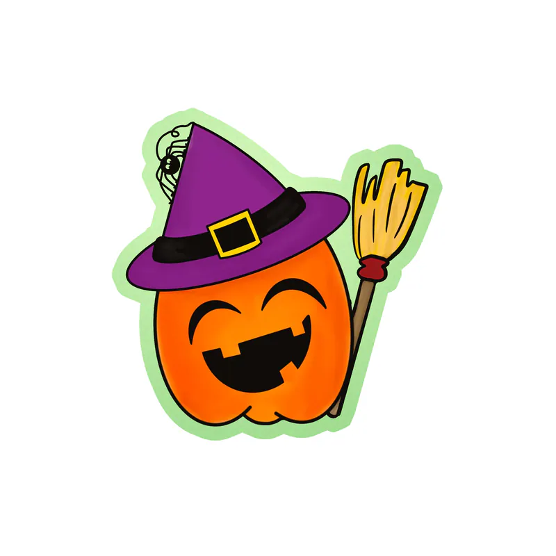 Pumpkin Glow in the Dark Vinyl Decal - Custom Size