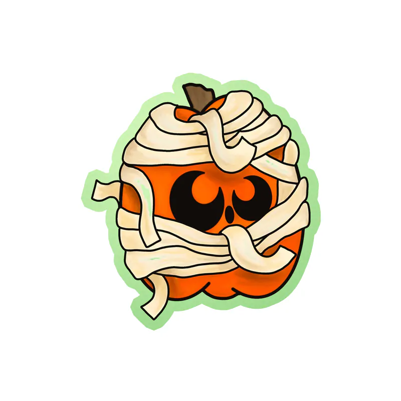 Pumpkin Glow in the Dark Vinyl Decal - Custom Size