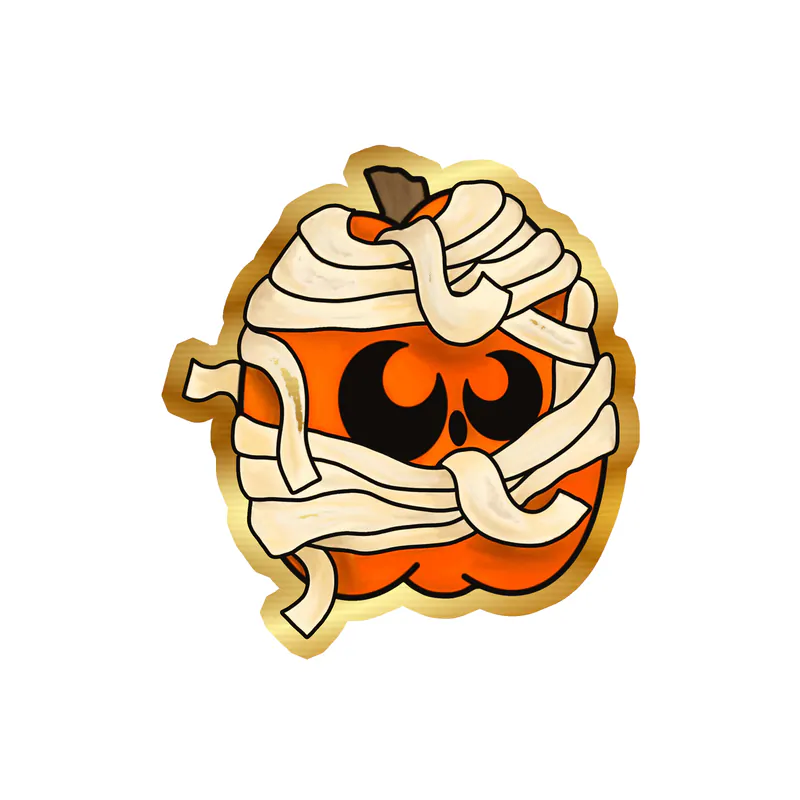 Pumpkin Gold Chrome Vinyl Decal - Custom Size