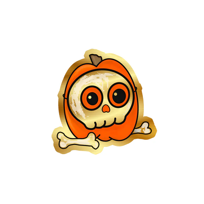 Pumpkin Gold Chrome Vinyl Decal - Custom Size