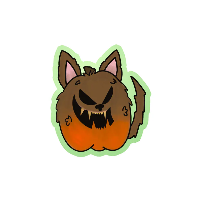 Pumpkin Glow in the Dark Vinyl Decal - Custom Size