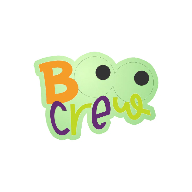 Boo Crew Glow in the Dark Vinyl Decal - Custom Size