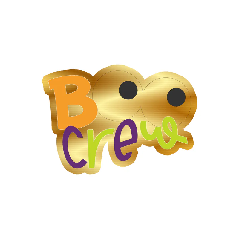 Boo Crew Gold Chrome Vinyl Decal - Custom Size