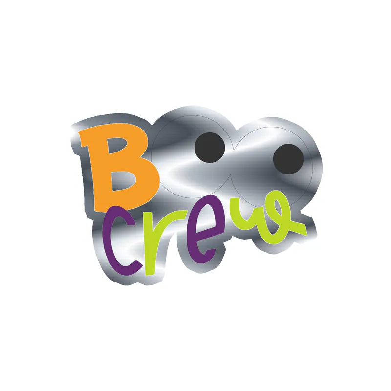 Boo Crew Silver Chrome Vinyl Decal - Custom Size