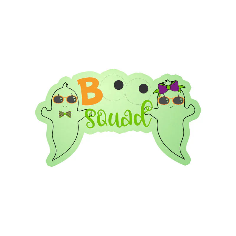 Boo Squad Glow in the Dark Vinyl Decal - Custom Size