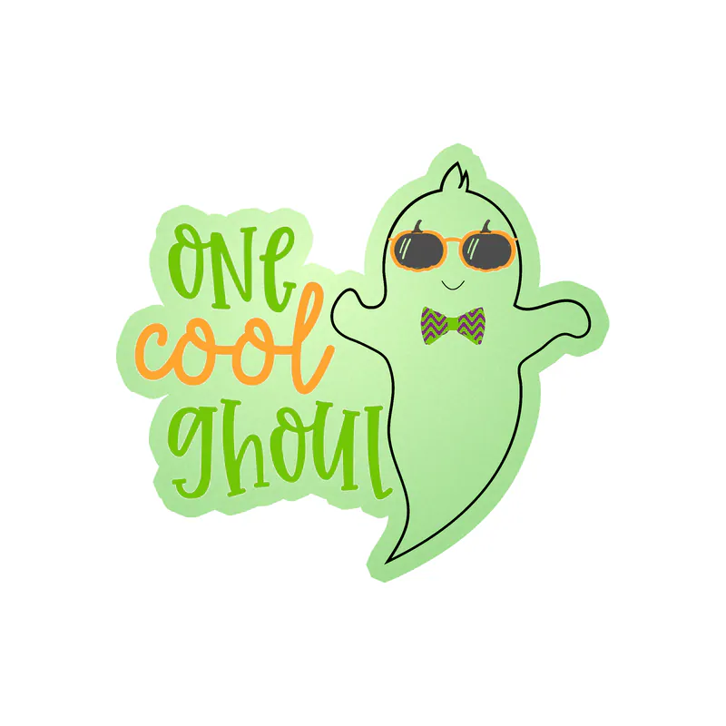 One Cool Ghoul Glow in the Dark Vinyl Decal - Custom Size