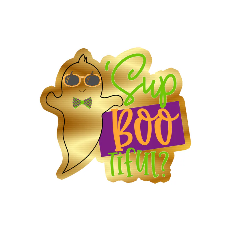 Halloween Gold Chrome Vinyl Decal - Custom Size