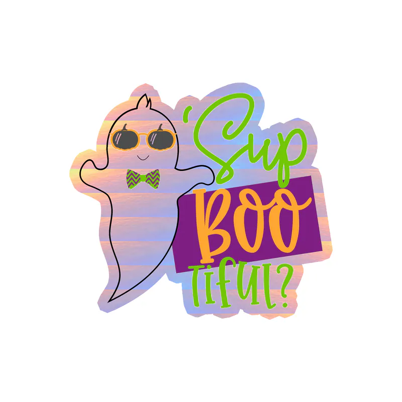 Halloween Holographic Vinyl Decal - Custom Size