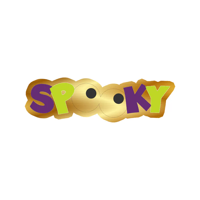 Halloween Gold Chrome Vinyl Decal - Custom Size