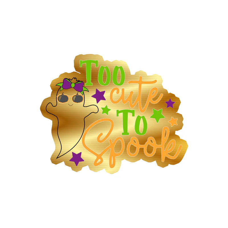 Halloween Gold Chrome Vinyl Decal - Custom Size