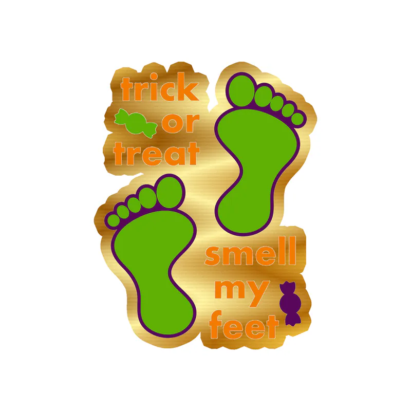Halloween Gold Chrome Vinyl Decal - Custom Size