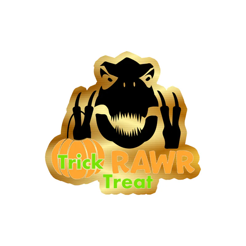 Halloween Gold Chrome Vinyl Decal - Custom Size