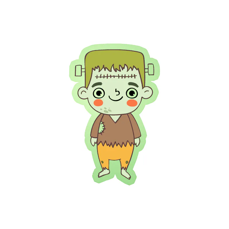 Halloween Character Glow in the Dark Vinyl Decal - Custom Size
