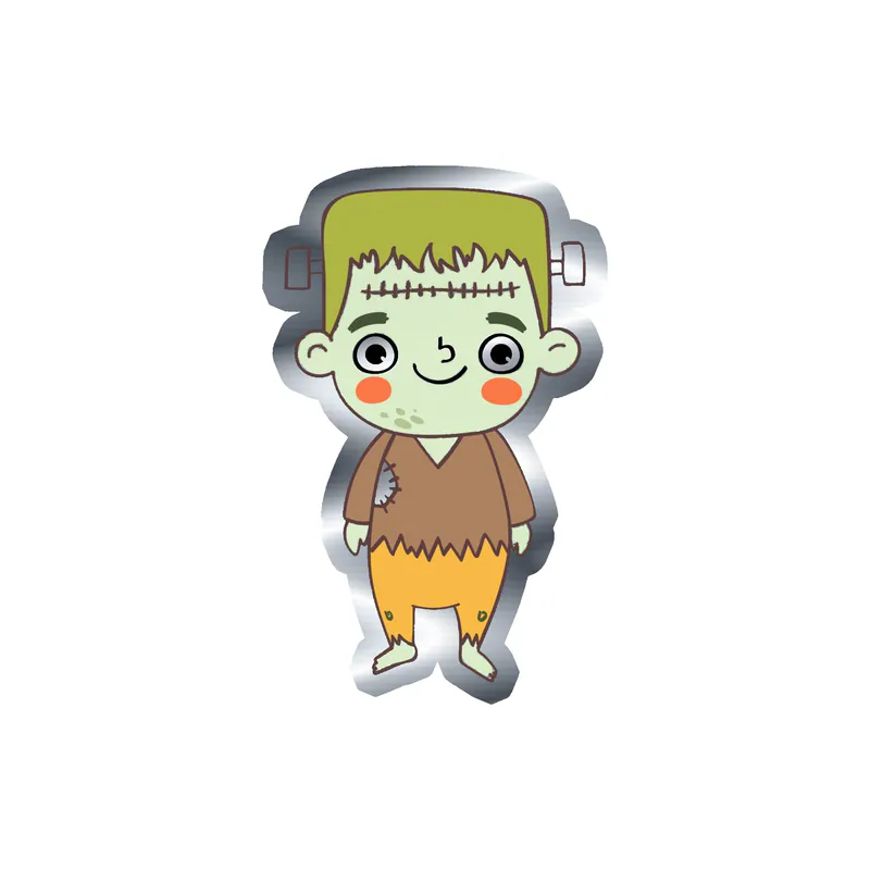Halloween Character Silver Chrome Vinyl Decal - Custom Size