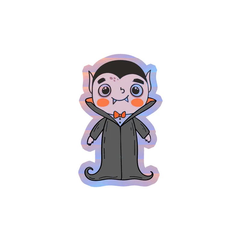 Halloween Character Holographic Vinyl Decal - Custom Size