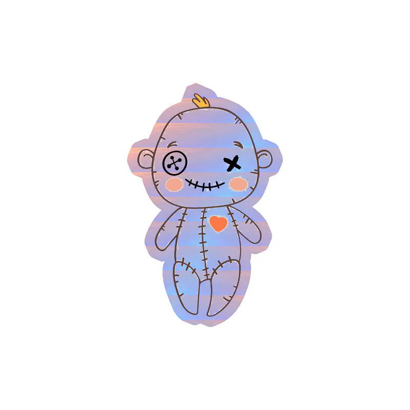 Halloween Character Holographic Vinyl Decal - Custom Size