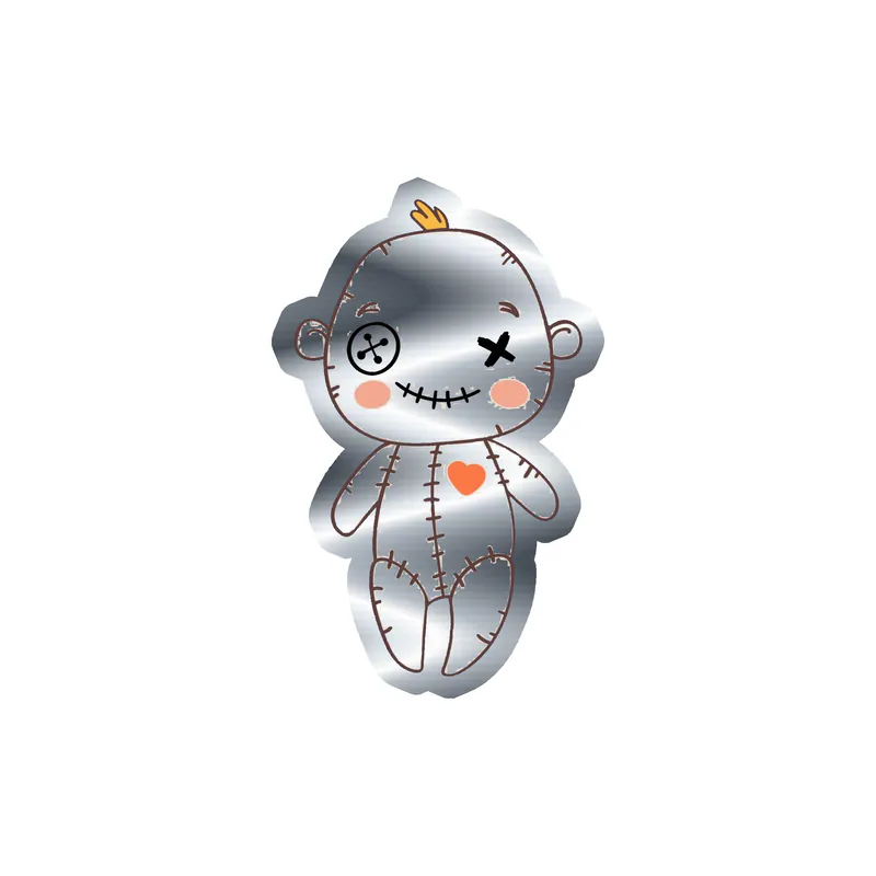 Halloween Character Silver Chrome Vinyl Decal - Custom Size