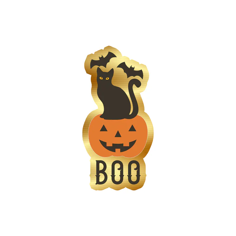 Halloween Gold Chrome Vinyl Decal - Custom Size