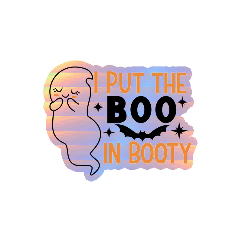 Halloween Holographic Vinyl Decal - Custom Size